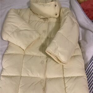 Pale Yellow Puffer Coat Size 6-7